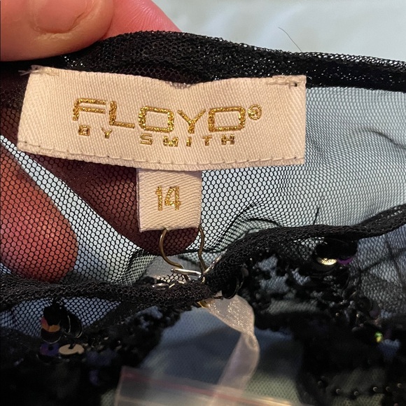 Floyd by smith Black Sheer Top with Sequin Details. New with tags. - Picture 4 of 7